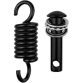 Hammock Chair Ultimate Hanging Kit by JPKTA - 500lbs Capacity Egg Hammock Chair Spring Hook and Pin Plug Hardware Black for Hanging Basket Chairs Hammock and Porch Swings Replacement Parts