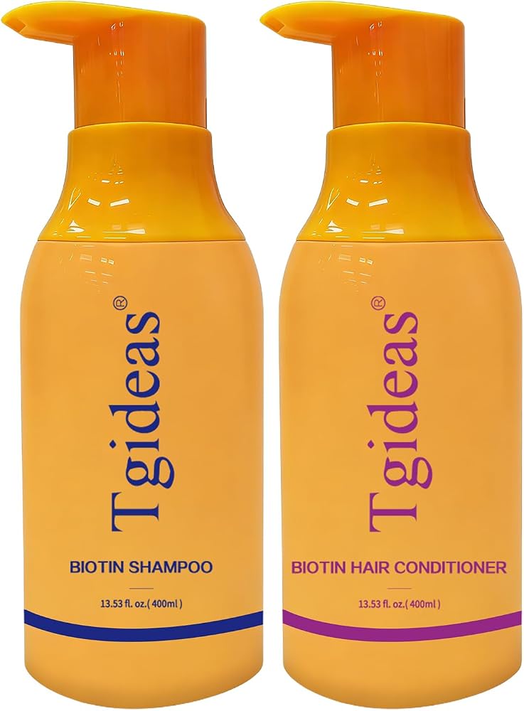Tgideas Biotin Shampoo & Conditioner Set for Thinning Hair, Thickening | Volumizing Hair Care Set Helps Strengthen Weak Hair,
