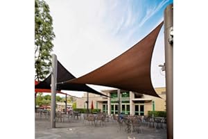 Royal Shade 12' x 12' x 12' Brown Triangle Sun Shade Sail Canopy Outdoor Patio Fabric Shelter Cloth Screen Awning - 95% UV Protection, 200 GSM, Heavy Duty, 5 Years Warranty, We Make Custom Size