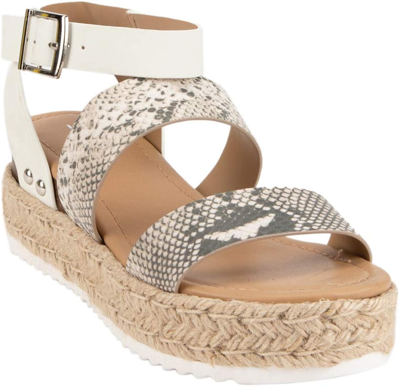 soda ankle banded taupe womens espadrille flatform sandals