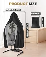 lisetar Waterproof Egg Chair Cover 210D Oxford with Zipper & Drawstring view 6