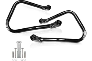 kekykm Motorcycle Saddle Bag Guard Crash Bar Bracket compatible with Harley Davidson Softail Heritage Classic FLHC FLHCS Revival FLI Bolt-on Black Rear Saddlebag 2018-2024