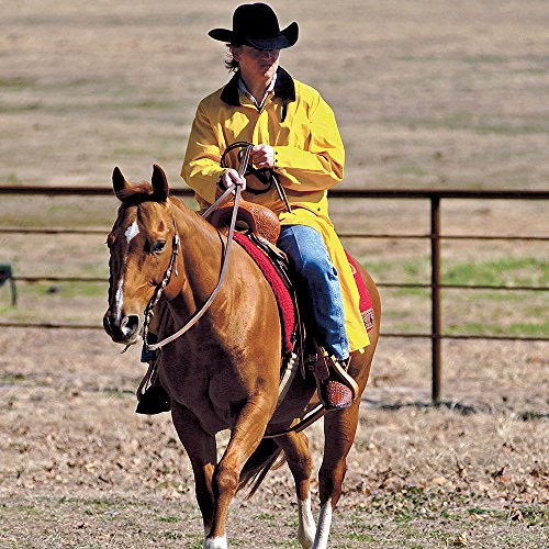 Double-s Men's Saddle Slicker Adult Rain Coat, Yellow, Large