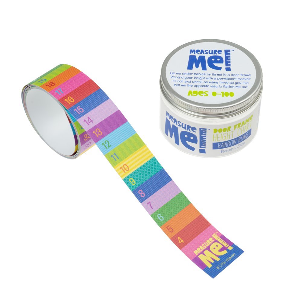 Measure Me! Roll-up Door Frame Height Chart for Kids - Rainbow Rows