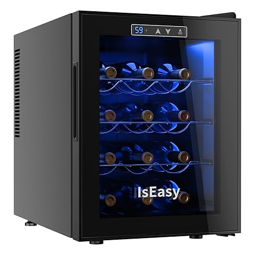 IsEasy Wine Cooler Refrigerator 12 Bottle Mini Wine Fridge