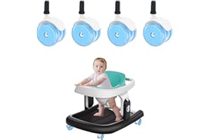 Baby Walker Replacement Wheels - Set of 4 Universal Rubber Casters for Walker Accessories