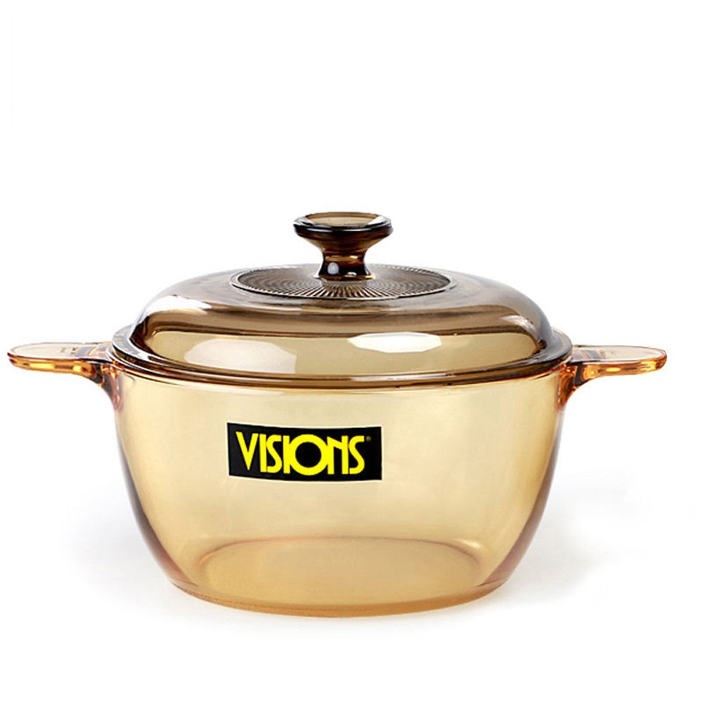 VISIONS 2.5 Litre Pyroceram Glass Cookpot with Glass Cover, Brown โ image 1