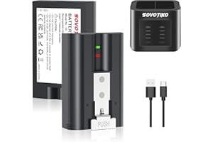 SOVOTIKO 2-Pack Replacement Battery and Dual Port Charger for Ring-Doorbell Camera 2/3/3plus/4, Stick Up Cam Battery and Spot