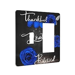 Spshian Light Switch Cover Blue Rose Thankful