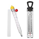 2Pcs Candy Thermometer with Pot Clip, Stainless