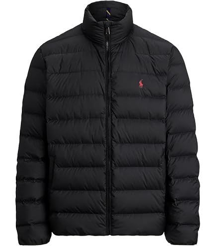 POLO RALPH LAUREN Mens Full Zip Hooded Puffer Jacket (XL, Aviator