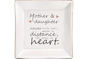 ElegantPark Mom Birthday Mothers Day Gifts from Daughter Mother of Bride Jewelry Tray Ring Dish Daughter Wedding Gifts from M
