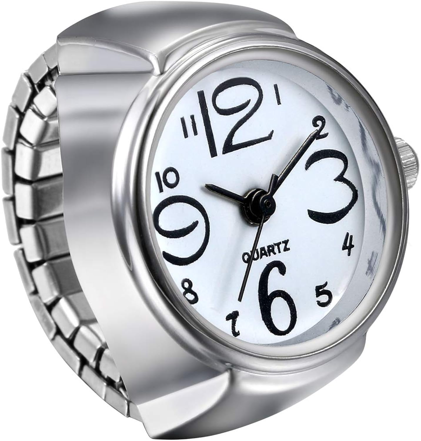 JewelryWe Men Women Finger Watch Creative Elastic Round