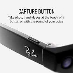Meta Ray-Ban Glasses, Wayfarer, Shiny Black | 12 MP