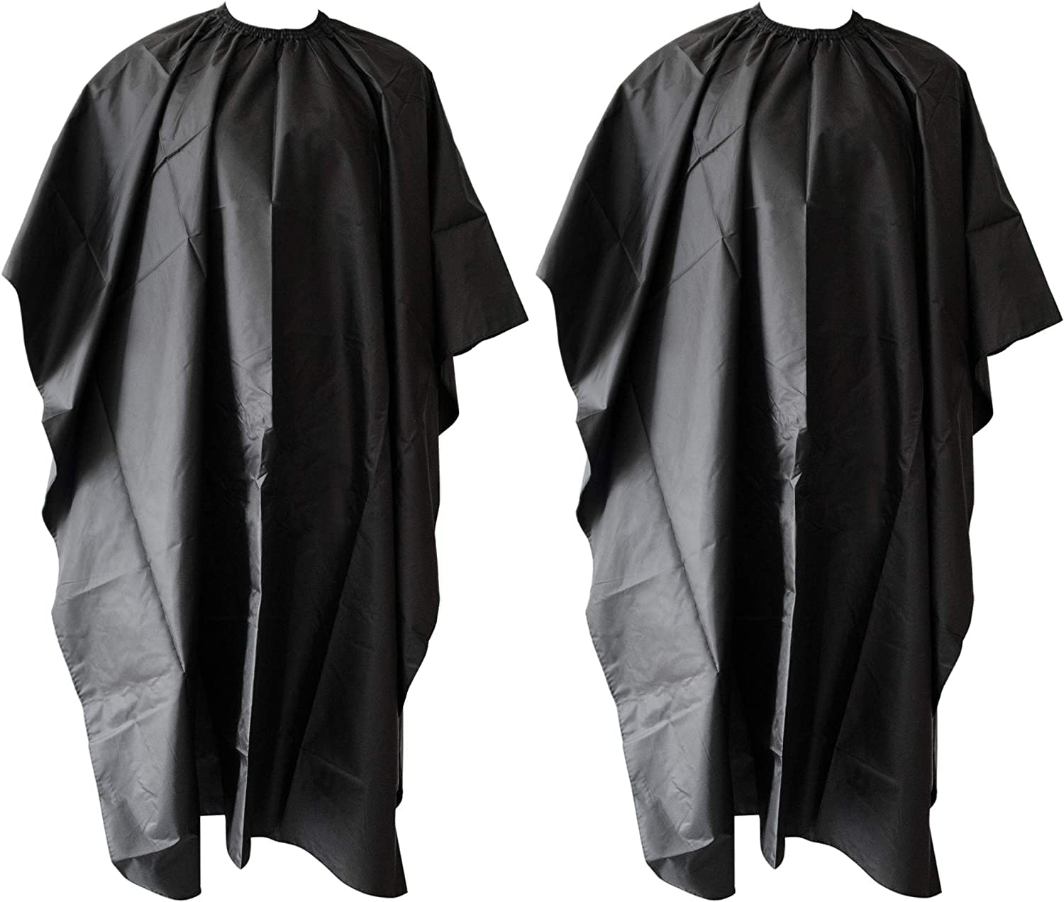 Invero 2 Piece Durable Unisex Deluxe Hairdressing Cape - Complete with Fastening - Ideal for Cutting Hair at Home, for Barbers, Hairdressers or Hairstylists - 140cm x 90cm