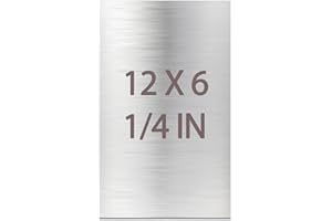 YLJNGUS 6061-T6 Aluminum Sheet Plate 1/4 Thick - 12” x 6” x 1/4" (0.25inch) Aluminum Metal Plate Rectangle Flat Stock with Protective Film Heat Treatable Aluminum Panel for DIY Craft, Industry