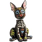 caiydramy Day of The Dead Dog Figurines, Pet Ofrenda Decorations for Altar | 5.9