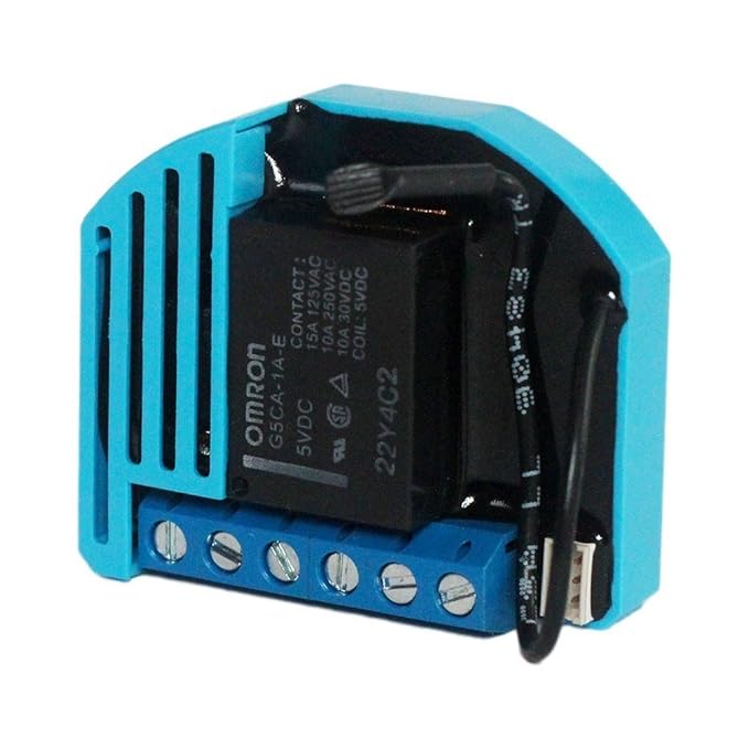 Qubino ZMNHAD1 Flush 1 Schalter Relais Unterputz-Mikromodul EU Z-Wave Plus Schwarz/Blau