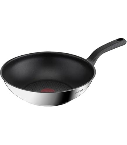 Tefal Titanium Essential B941S544 - Juego de 5 cacerolas de 16/18/20 cm tapas, sartén de 14 cm y sartén de 24 cm, revestimiento antiadherente, seguro para metal, compatible con todas las