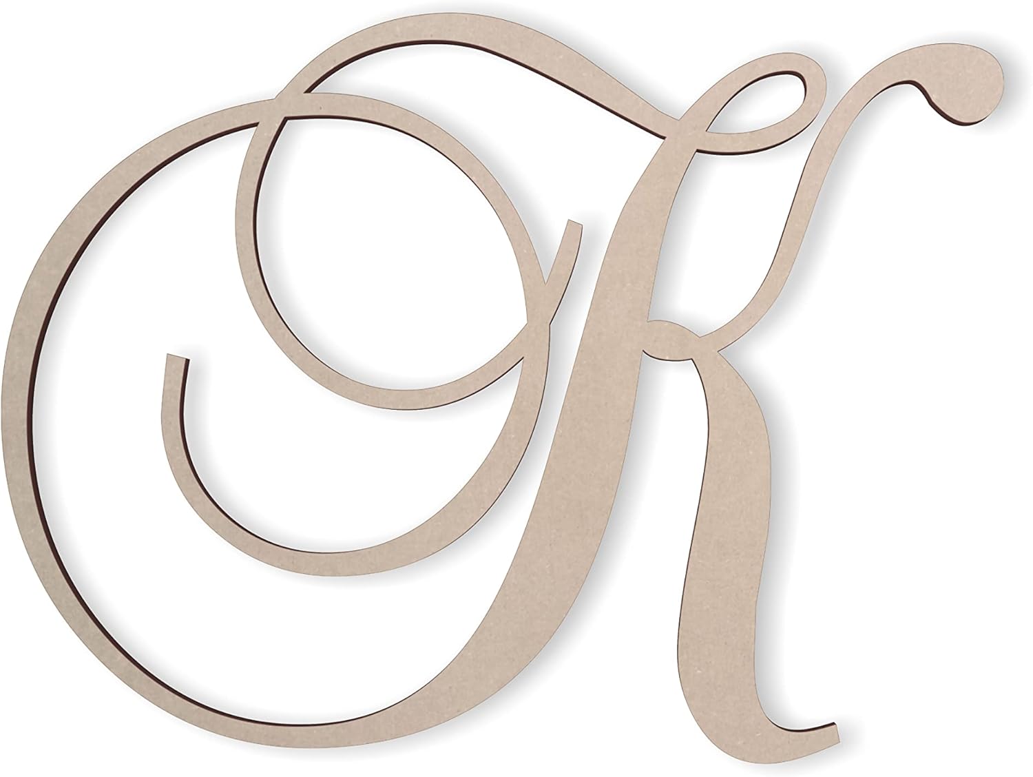 Address Signs - Jess and Jessica Wooden Letter K, Wooden Monogram Wall Hanging, Large Wooden Letters, Cursive Wood Letter