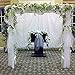 5pack Flower Garland Artificial Wisteria Garland Vines Faux Wisteria Vine Fake Hanging Flowers for Wedding Floral Decor-Total 33ft (White)