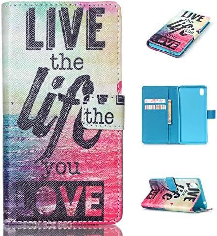 M4 Aqua Case,Sony Xperia M4 Aqua Wallet Case [Slim Fit] [Stand Feature] Premium Protective Case Wallet Leather Case with Magnetic Closure ,Card Slots and Money Pocket for Sony Aqua M4 (Love)