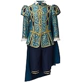 Victorian Rococo Costume Elizabethan Tudor Suits Mens Medieval Nobleman Outfit King Cosplay Halloween