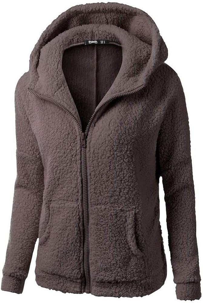 BODOAO Women's Winter Warm Faux Shearling Coat Casual Jacket Parka Outwear Overcoat at  Women's Coats Shop