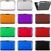xozeooeu 12 Pack RFID Blocking Metal Credit Card Holder - Slim Aluminum Business Card Wallet Case with Secure Clasp for Men & Women (11 Assorted Colors)
