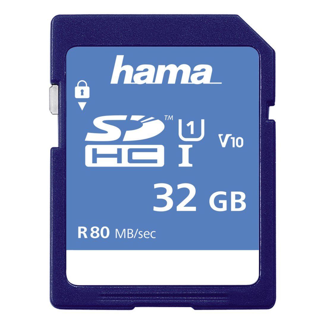 Hama SDHC | 32GB UHS-I Class1 | Super Fast Memory Card | C10 - (533x / 80Mb/s), 00124135, blue — image 1