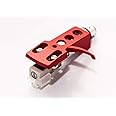 Headshell, AT-3600L Cartridge and Stylus, Needle for Technics SL 20, SL 20A, SL 220, SL 221, SL 23, SL 235, SL 23A, SL B2, SL B202, SL B205, SL B3, SL B303, SL 120, SL 110 (Red)