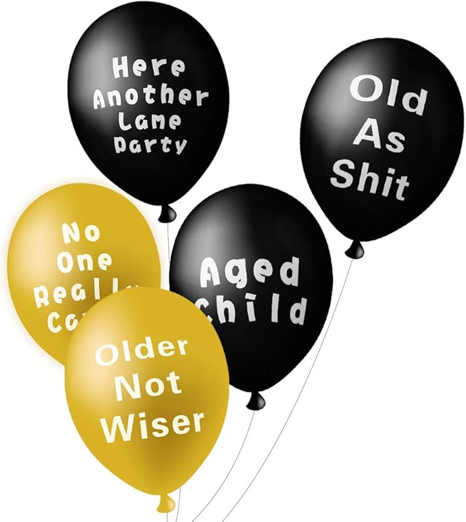 36 Pack Abusive Balloons Birthday Naughty Funny Offensive Balloons for