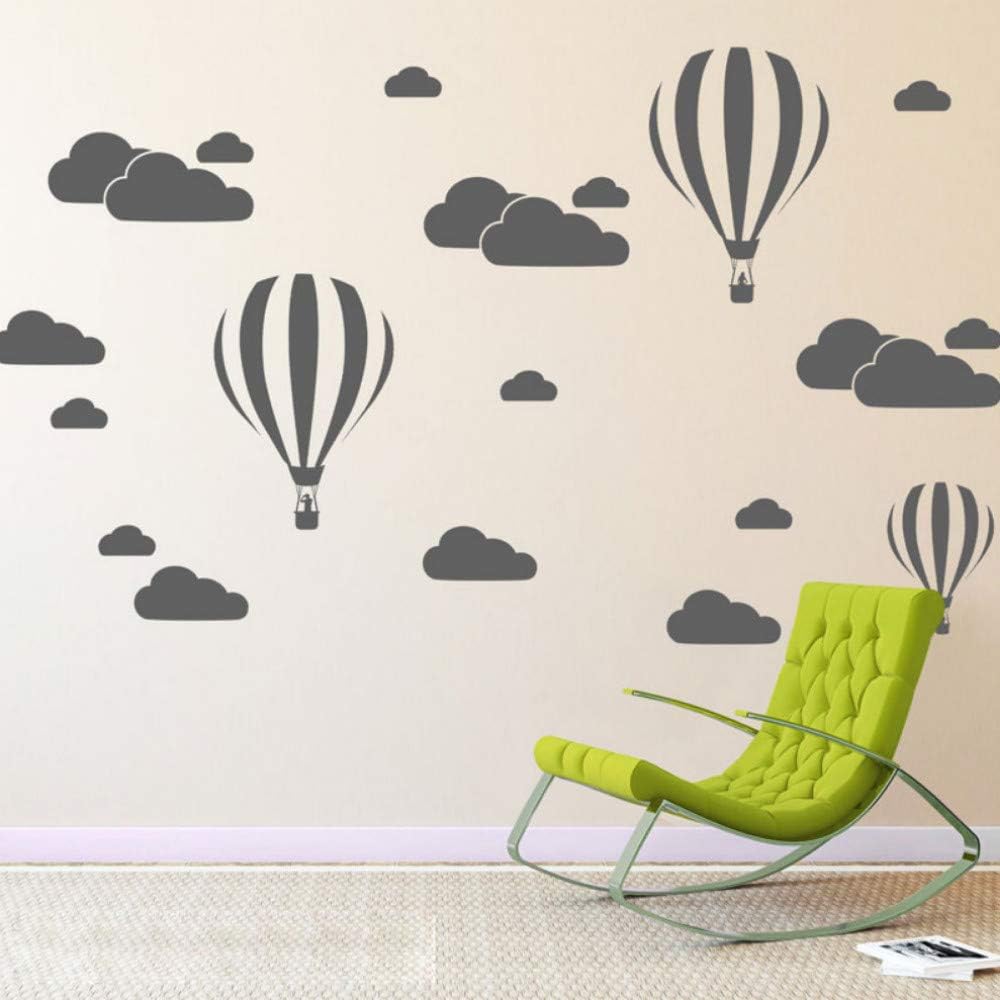 Cyalla Nueva Nube Blanca Globo Aerostático Etiqueta De La Pared Para