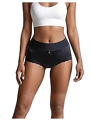 SOLY HUX Women's Satin Silk Briefs Scallop Trim No
