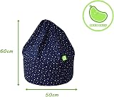 BeanLazy 100% Cotton Child Size Navy Stars Bean Bag With Filling view 2
