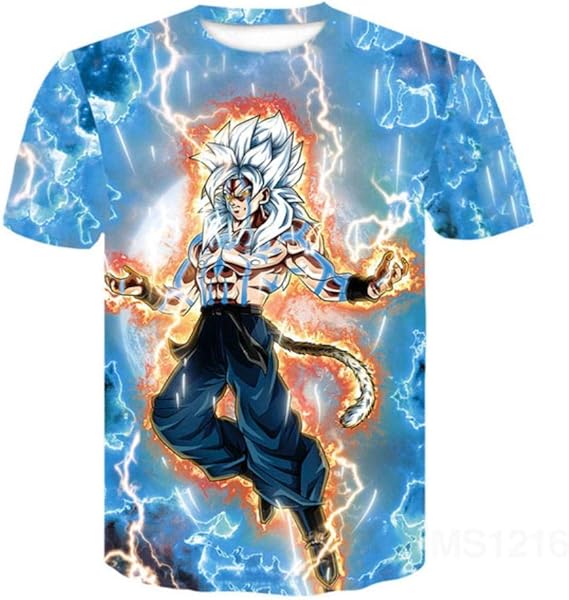 Amazon 新しいファッションブランド3d Tシャツメンズドラゴンボール半袖tシャツボーイ Tシャツ カットソー 通販