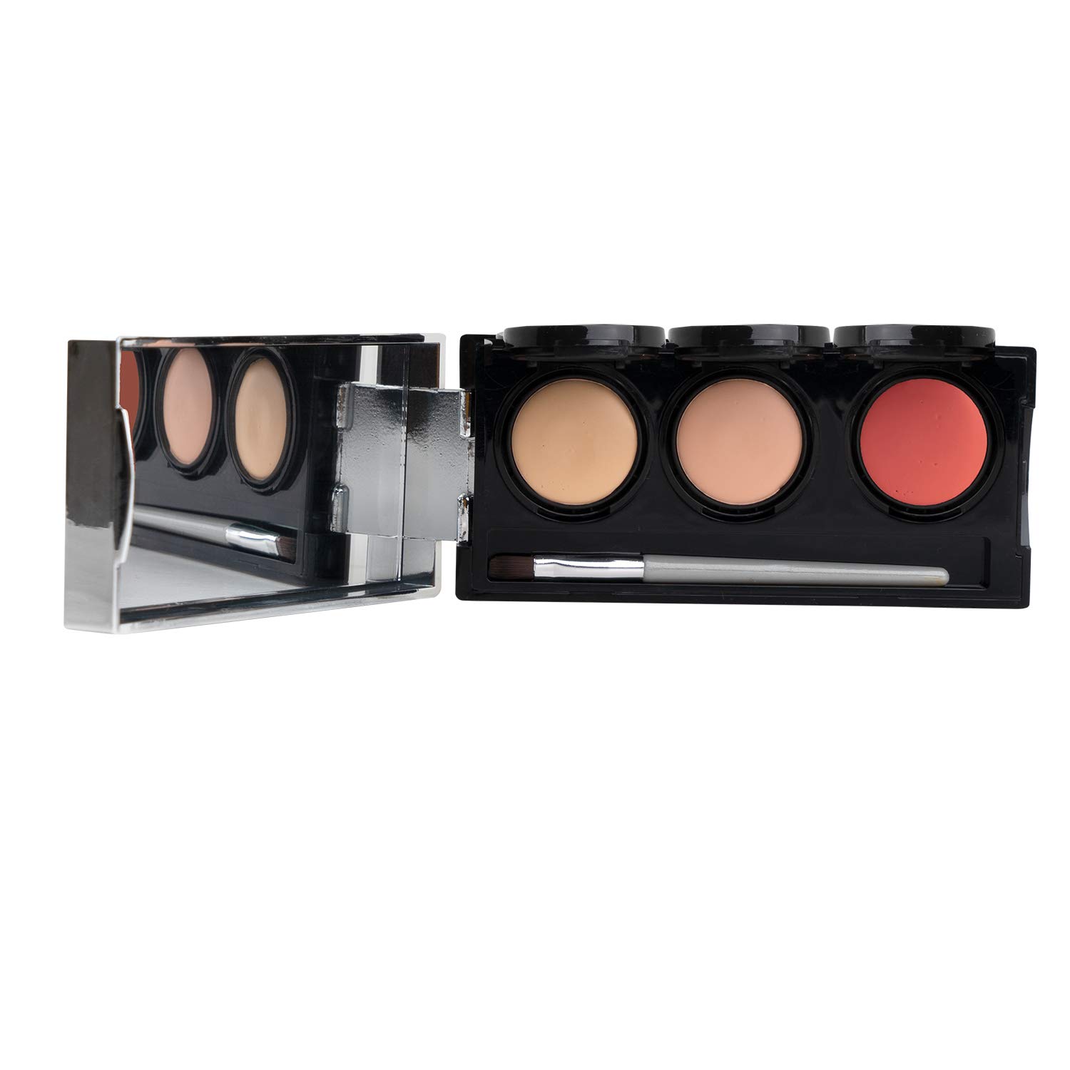 Dermaflage Tattoo Cover Up Makeup (Fair) - Bruise Full Coverage Concealer - Full Coverage Waterproof Concealer for Bruise, Scars & Acne - Smudge Proof Body Makeup Palette with 3 Pro SFX Shades + Brush