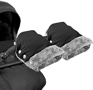 vitutech Handwärmer Kinderwagen, Handschuhe Handmuff mit warme Fleece und Baumwolle Innenseite, Wasserdicht, windabweisend atmungsaktiv Fingerwärmer, Universalgröße für Kinderwagen, Buggy, Radanhänger