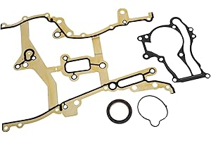 Hihaha Engine Timing Cover Gasket Set TCS46156 for Chevrolet Cruze 2011-2015 Chain Case Cover Gasket Long-lasting Sealing Rubber,Metal 1 Set Yellow,Black