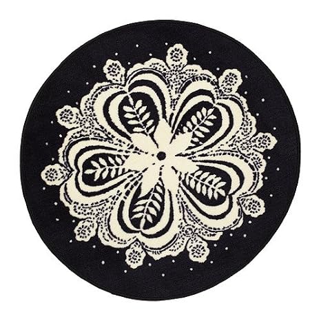 Ikea Flinga Teppich Kurzflor Schwarz 80 Cm Amazon De Kuche