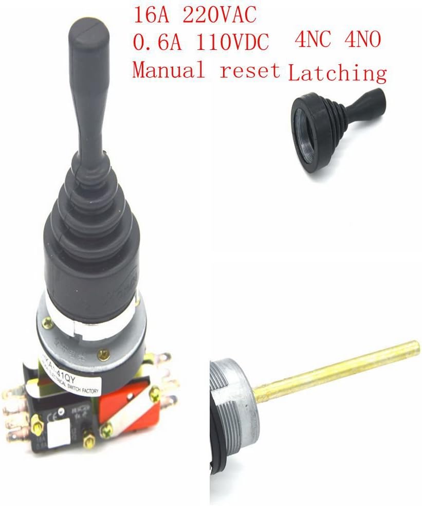 16A 220VAC0.6A 110VAC 4NC 4NO Latching Joystick Switch