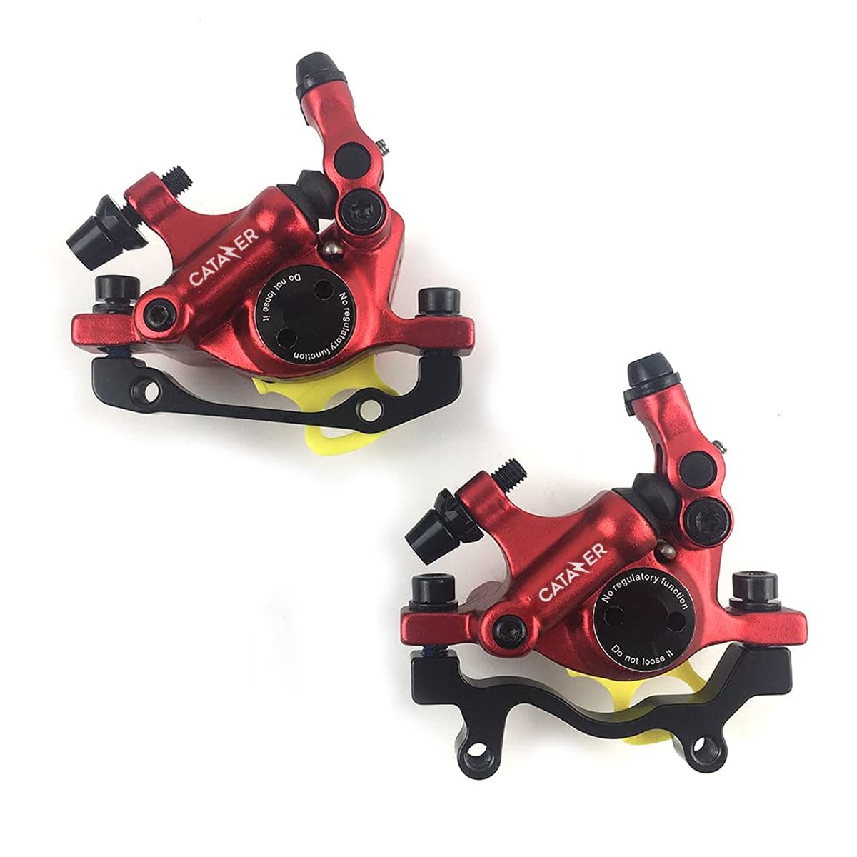 Photo 1 of MTB Road HB-100 MTB Road Line Pulling Hydraulic Disc Brake Calipers Front & Rear Mountain Bike Disc Brake E-Bike Disc Brake (1 Pair Red)