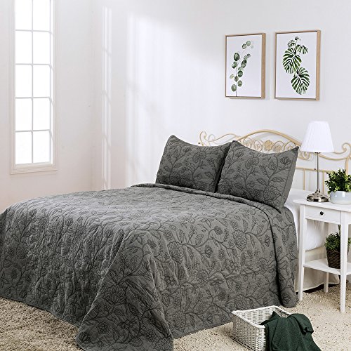 ELEGANT LIFE HOME Cotton Vintage Embroidered King Pillow Sham, 20'' x