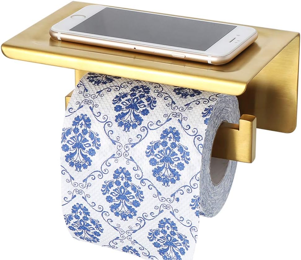 Sayayo Soporte para rollo de papel higiénico con estante ...