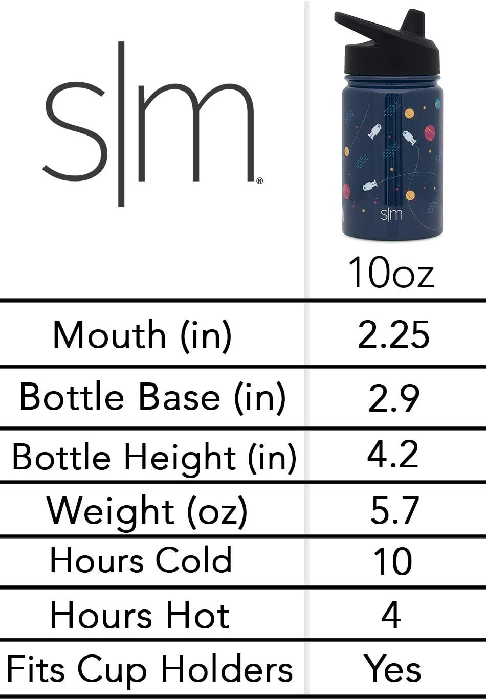 Simple Modern Kids Summit Sippy Cup Thermos 10oz - Stainless Steel Toddler Water Bottle Vacuum Insulated Girls and Boys Hydro Travel Cup Flask -Fox and the Flower Purple: Kitchen & Dining