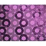 Purple Twinkling Rings Synthetic Suede 58 Inch Fabric