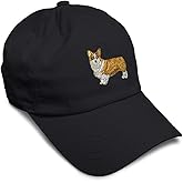 Soft Baseball Cap Pembroke Welsh Corgi Dog B Embroidery Pets Twill Cotton Dad Hats for Men & Women Buckle Closure Black Design Only