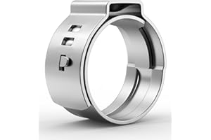 BATES CHOICE Bates- PEX Cinch Clamp Rings, 3/8", 50 Pack, Stainless Steel, Pex Clamps,