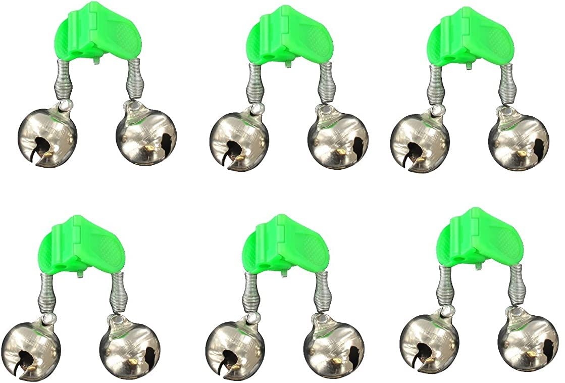 Set: 6 eel bite alarms catfish alarm with glow light holder with Petri Heil! Sticker.