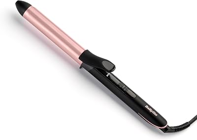 BaByliss Rose-Quartz 25mm Curling Tong Ceramic 160-210C Pink Black C451U